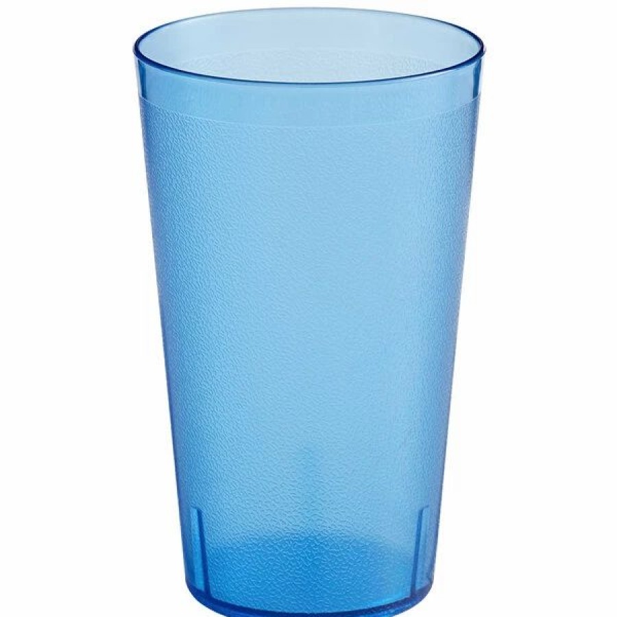 Reusable Plastic Beverageware * | Choice 32 Oz. Blue San Plastic Pebbled Tumbler 12/Pack