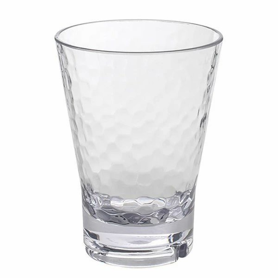 Reusable Plastic Beverageware * | Front Of The House Ado004Clt23 Drinkwise 14 Oz. Hammered Tritan Plastic Double Rocks / Old Fashioned Glass 12/Pack