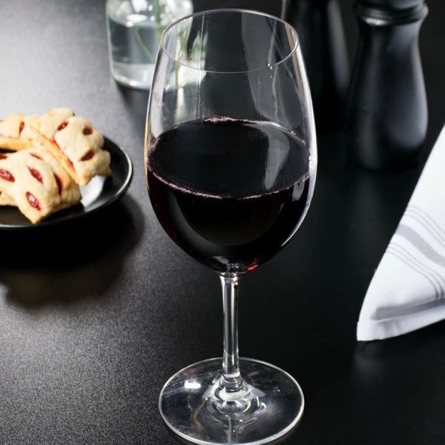 Reusable Plastic Beverageware * | Carlisle 564207 Alibi 20 Oz. Plastic Red Wine Glass 24/Case