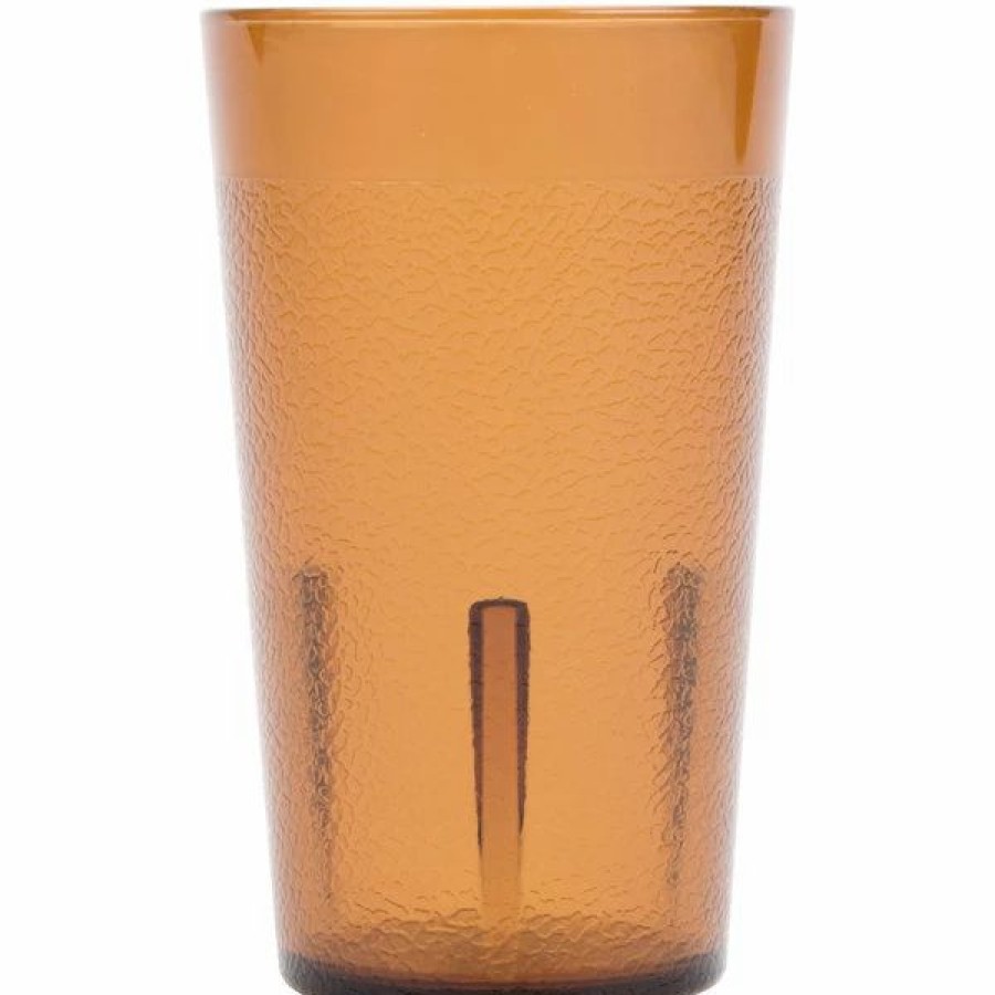 Reusable Plastic Beverageware * | Cambro 500P153 Colorware 5.2 Oz. Amber Customizable San Plastic Tumbler 72/Case