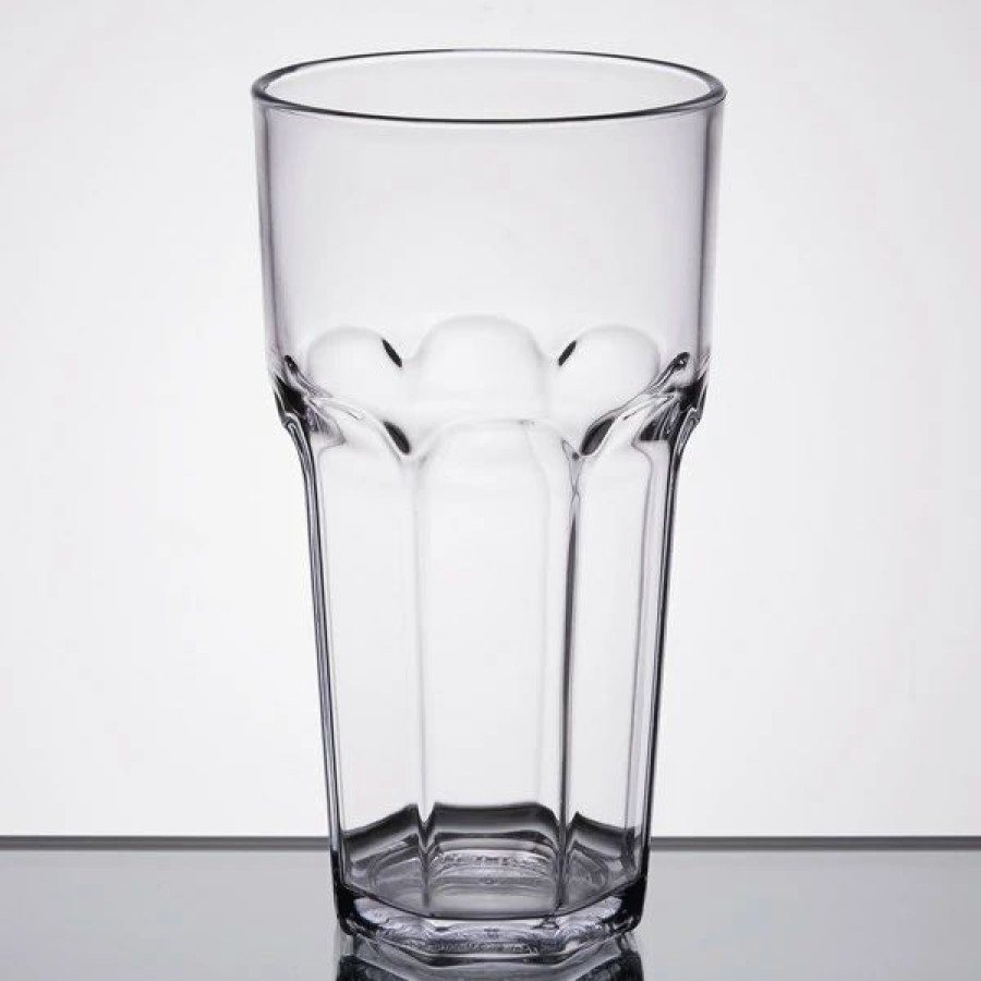 Reusable Plastic Beverageware * | Carlisle 582207 Louis 22 Oz. Clear San Plastic Tumbler 4/Pack