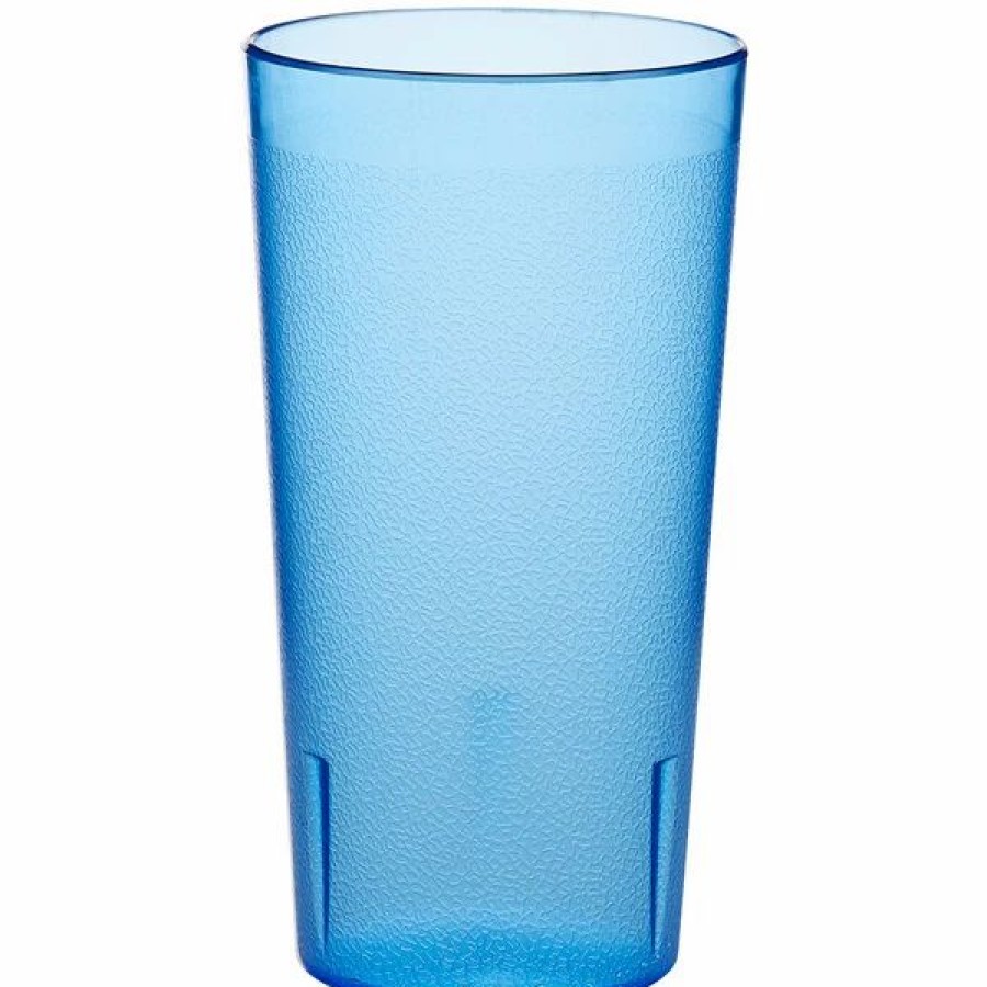 Reusable Plastic Beverageware * | Choice 16 Oz. Blue San Plastic Pebbled Tumbler 12/Pack