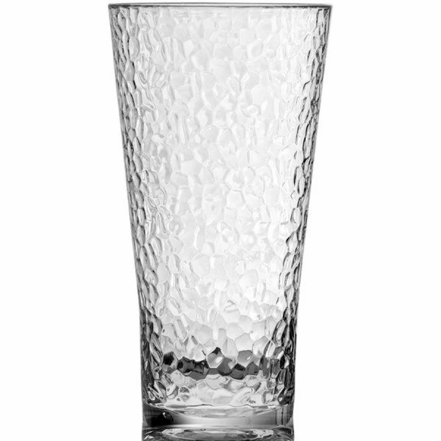 Reusable Plastic Beverageware * | Fortessa Tableware Solutions Fortessa Outside 20 Oz. Hammered Tritan Plastic Beverage Glass 24/Case