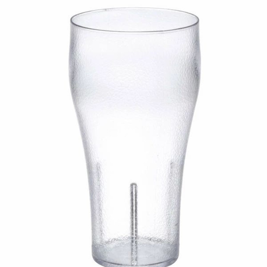 Reusable Plastic Beverageware * | Get Enterprises Get 7720-1-Cl Bell 20 Oz. Clear Customizable San Plastic Pebbled Soda Glass 72/Case