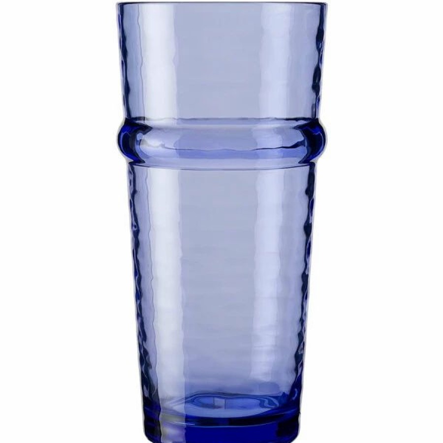 Reusable Plastic Beverageware * | Libbey Infinium Wake 16 Oz. Tidal Blue Tritan Plastic Stackable Cooler Glass 12/Case