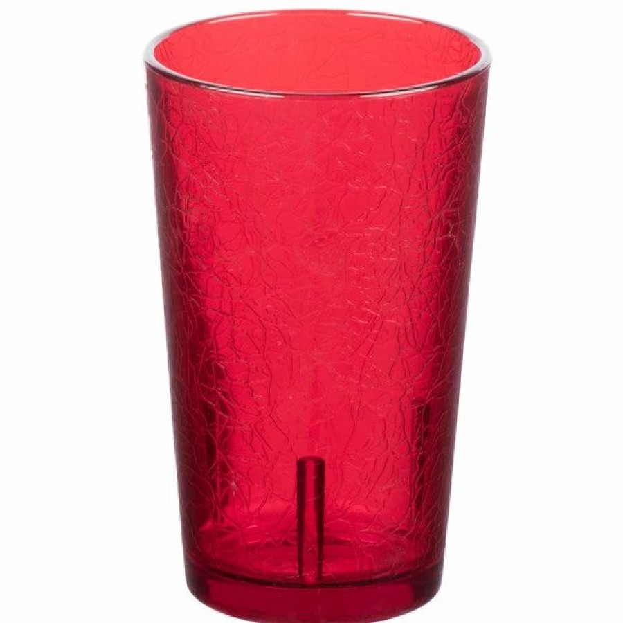 Reusable Plastic Beverageware * | Cambro D8156 Del Mar 8 Oz. Ruby Red Customizable San Plastic Tumbler 36/Case