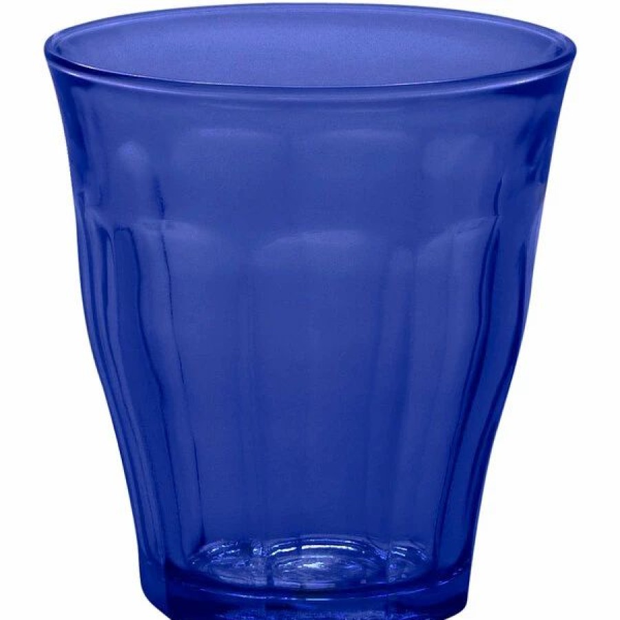 Novelty & Specialty Beverageware * | Duralex 1027Fb06 Picardie Saphir 8.75 Oz. Stackable Blue Glass Tumbler 72/Case