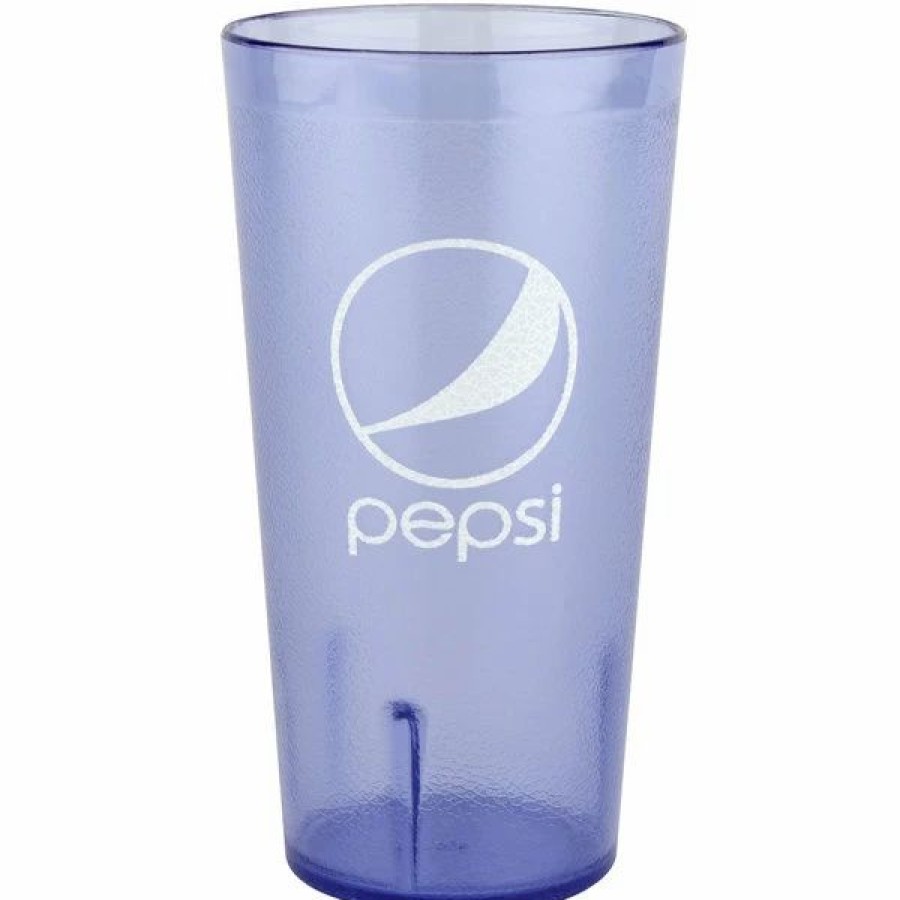 Reusable Plastic Beverageware * | Get Enterprises Get 6632-Bp 32 Oz. Blue Pepsi San Plastic Tall Pebbled Tumbler 72/Case