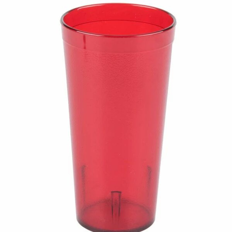 Reusable Plastic Beverageware * | Carlisle 522010 Stackable 20 Oz. Ruby San Plastic Tumbler 6/Pack