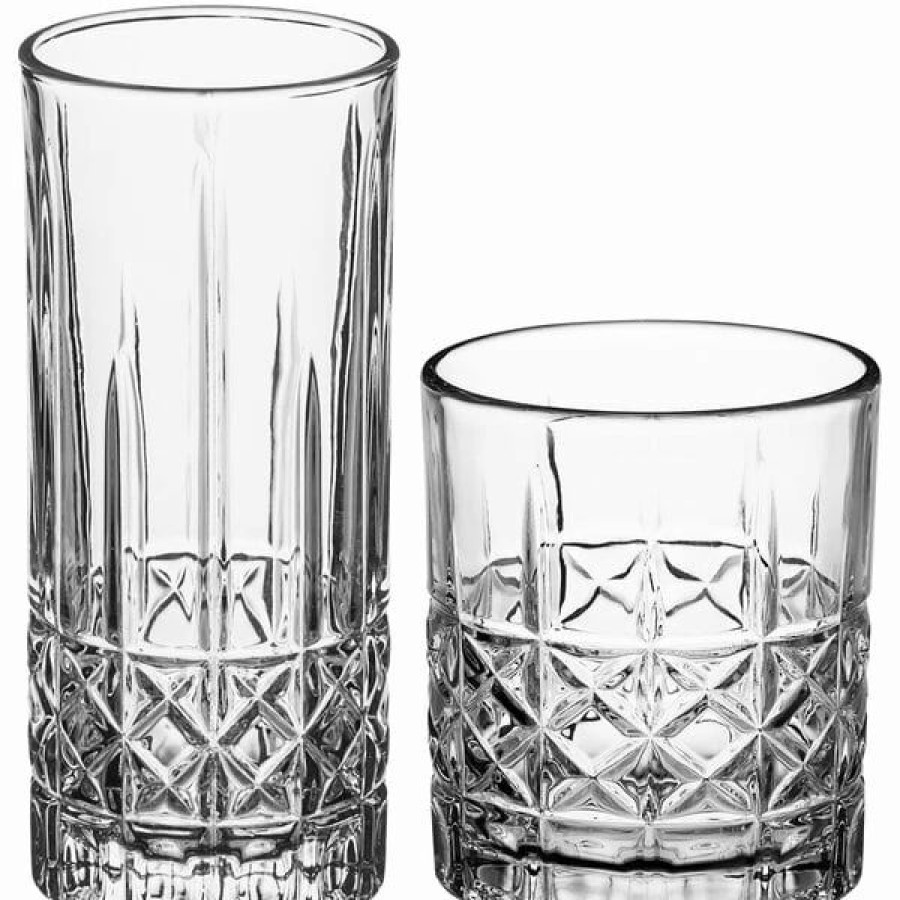 Glassware * | Acopa Evora Rocks / Old Fashioned And Highball Glass Set 24/Set