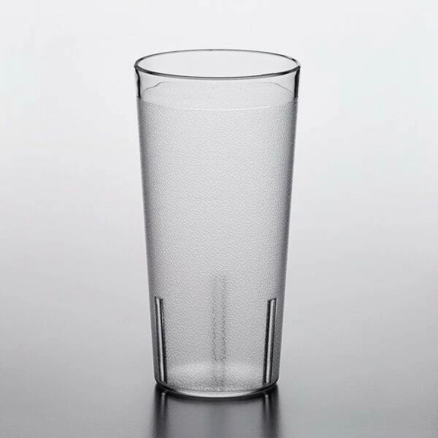 Reusable Plastic Beverageware * | Choice 20 Oz. Clear San Plastic Pebbled Tumbler 12/Pack