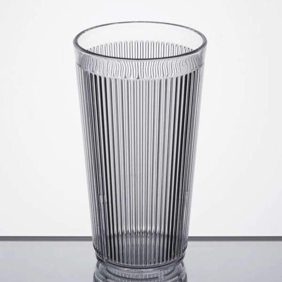 Reusable Plastic Beverageware * | Carlisle 401607 Crystalon Stack-All 16.2 Oz. Clear San Plastic Tumbler 12/Case