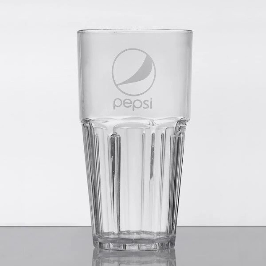 Reusable Plastic Beverageware * | Get Enterprises Get 9922-Cp Bahama 22 Oz. Clear Pepsi San Plastic Tumbler 72/Case