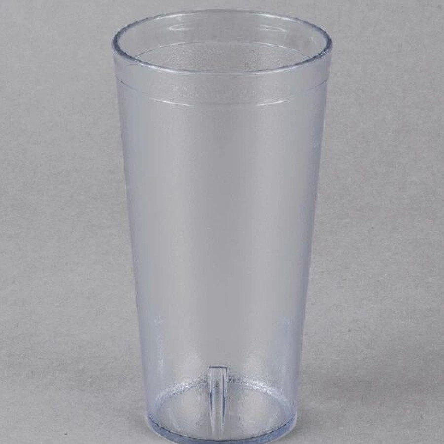 Reusable Plastic Beverageware * | Carlisle 522007 Stackable 20 Oz. Clear San Plastic Tumbler 6/Pack