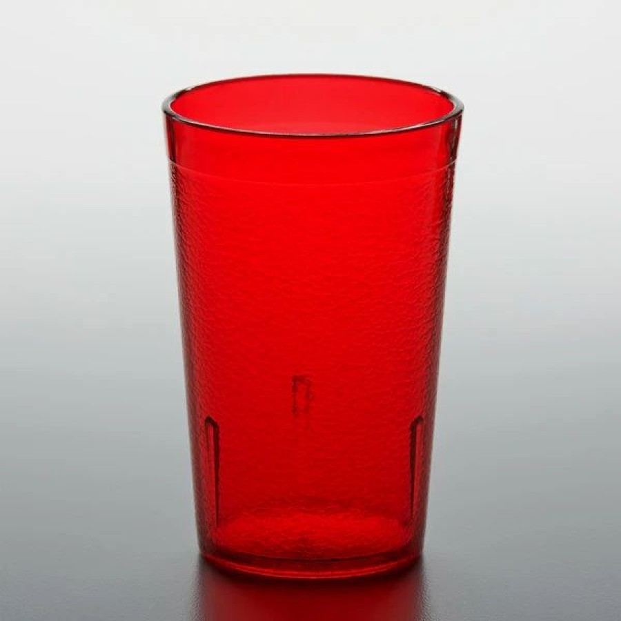 Reusable Plastic Beverageware * | Get Enterprises Get 6608-1-R 8 Oz. Red Customizable San Plastic Pebbled Tumbler 72/Case