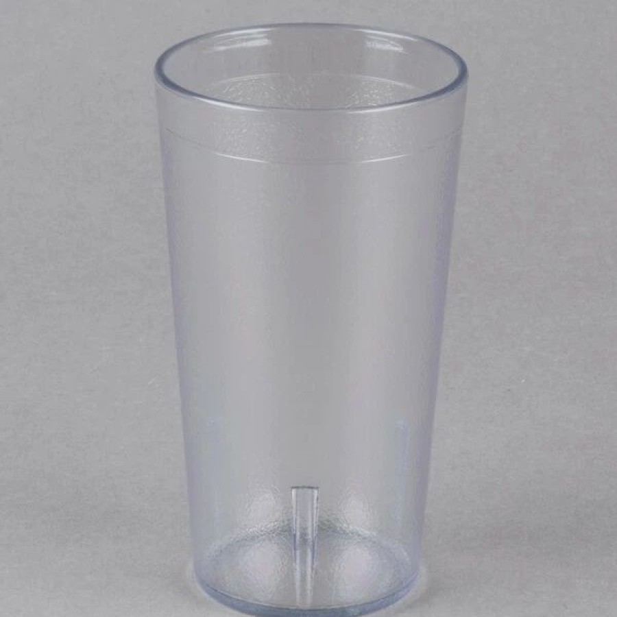 Reusable Plastic Beverageware * | Carlisle 521207 Stackable 12 Oz. Clear San Plastic Tumbler 6/Pack