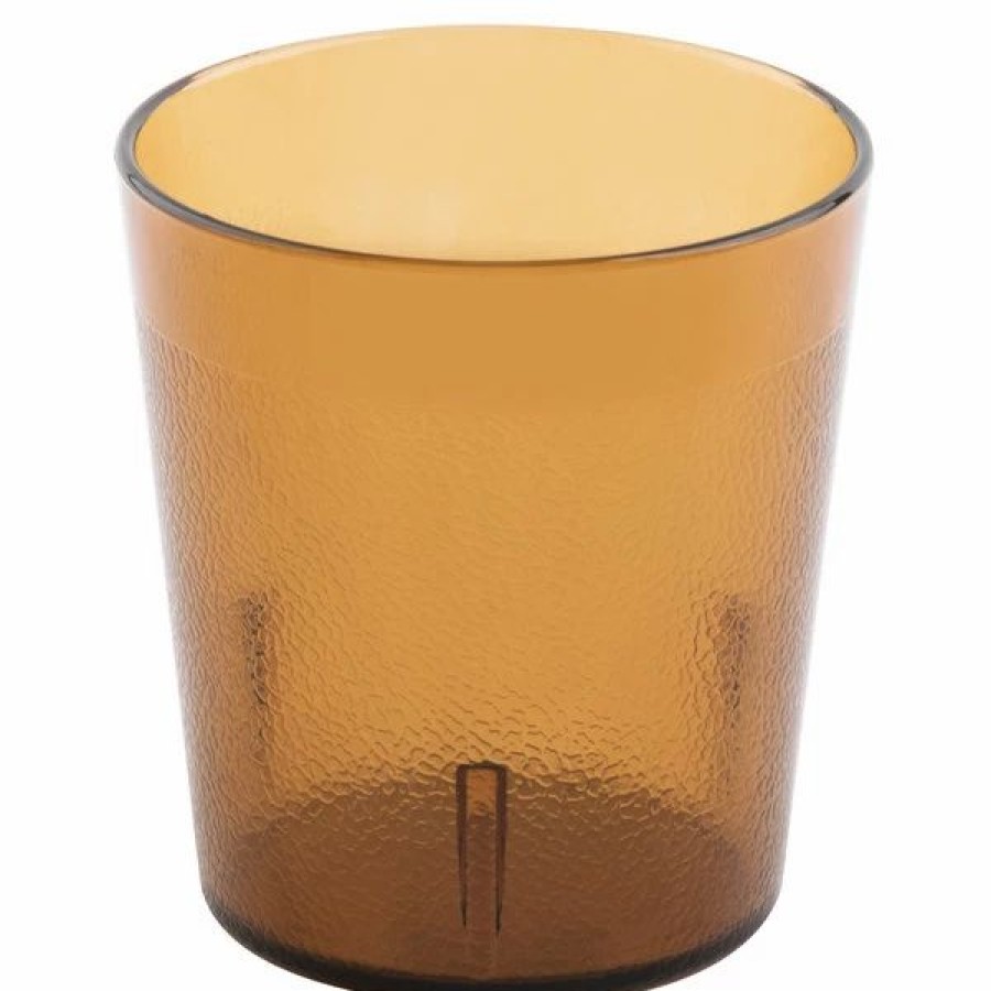 Reusable Plastic Beverageware * | Cambro 900P153 Colorware 9.7 Oz. Amber Customizable San Plastic Tumbler 72/Case