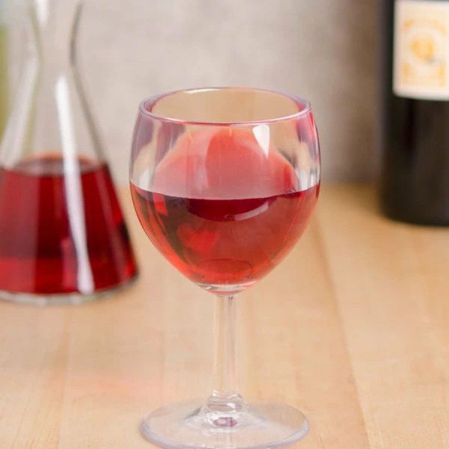 Reusable Plastic Beverageware * | Get Enterprises Get Sw-1406-1-San-Cl 6 Oz. Customizable San Plastic Wine Glass