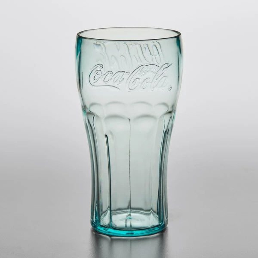 Reusable Plastic Beverageware * | Get Enterprises Get 1126-Jc Bell 26 Oz. Jade Coca-Cola San Plastic Soda Glass 72/Case