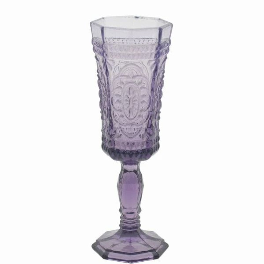 Glassware * | 10 Strawberry Street Vatican 4 Oz. Amethyst Champagne Flute 6/Pack