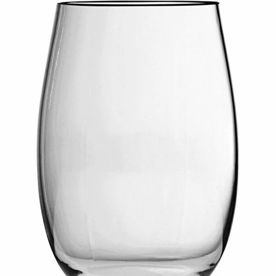 Reusable Plastic Beverageware * | Fortessa Tableware Solutions Fortessa Outside 15 Oz. Tritan Plastic Stemless White Wine Glass 24/Case