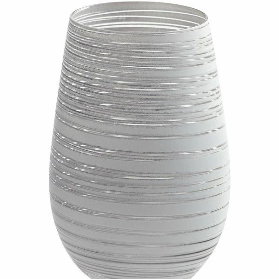 Glassware * | Stolzle S3525712T Twister 16.5 Oz. White/Silver Stemless Wine Glass / Tumbler 24/Case