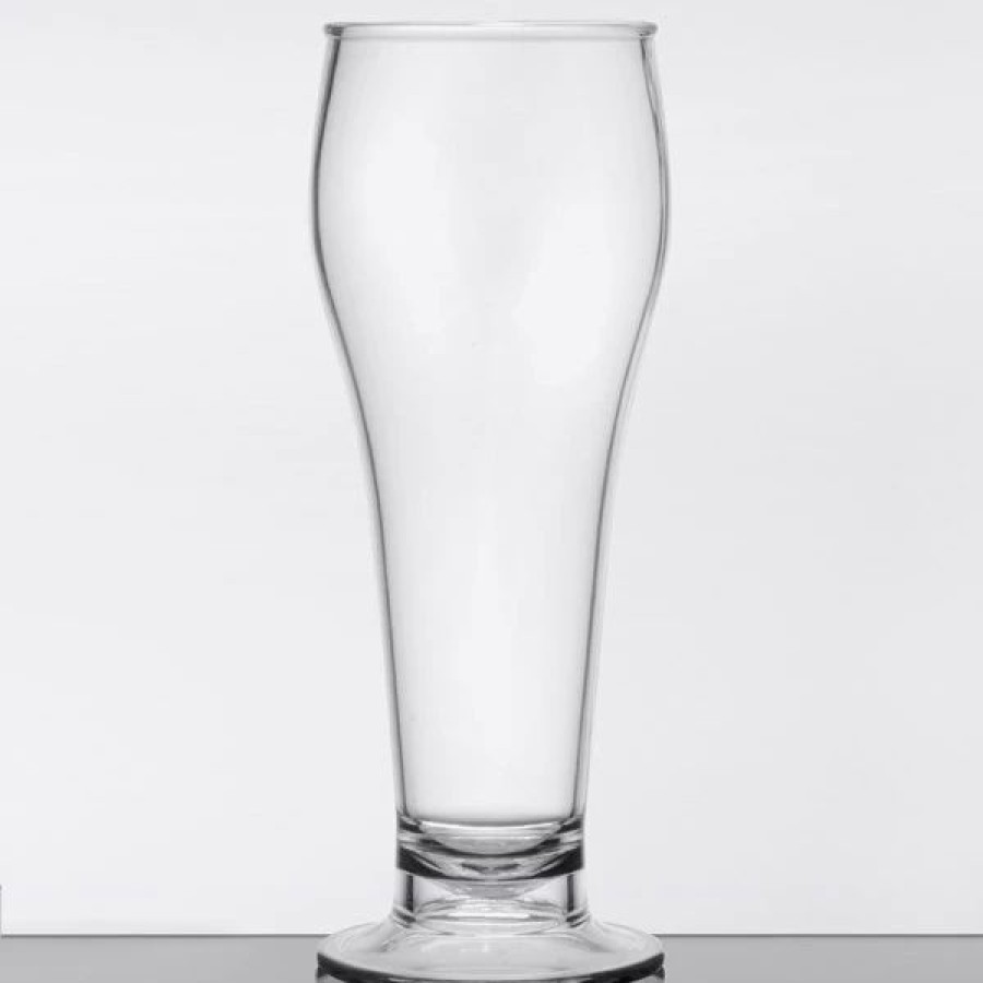 Reusable Plastic Beverageware * | Get Enterprises Get Sw-1417-1-San-Cl 22 Oz. Customizable San Plastic Footed Pilsner Glass 24/Case