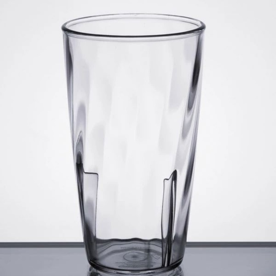 Reusable Plastic Beverageware * | Carlisle 4366307 Swirl 8 Oz. Clear Polycarbonate Tumbler 36/Case