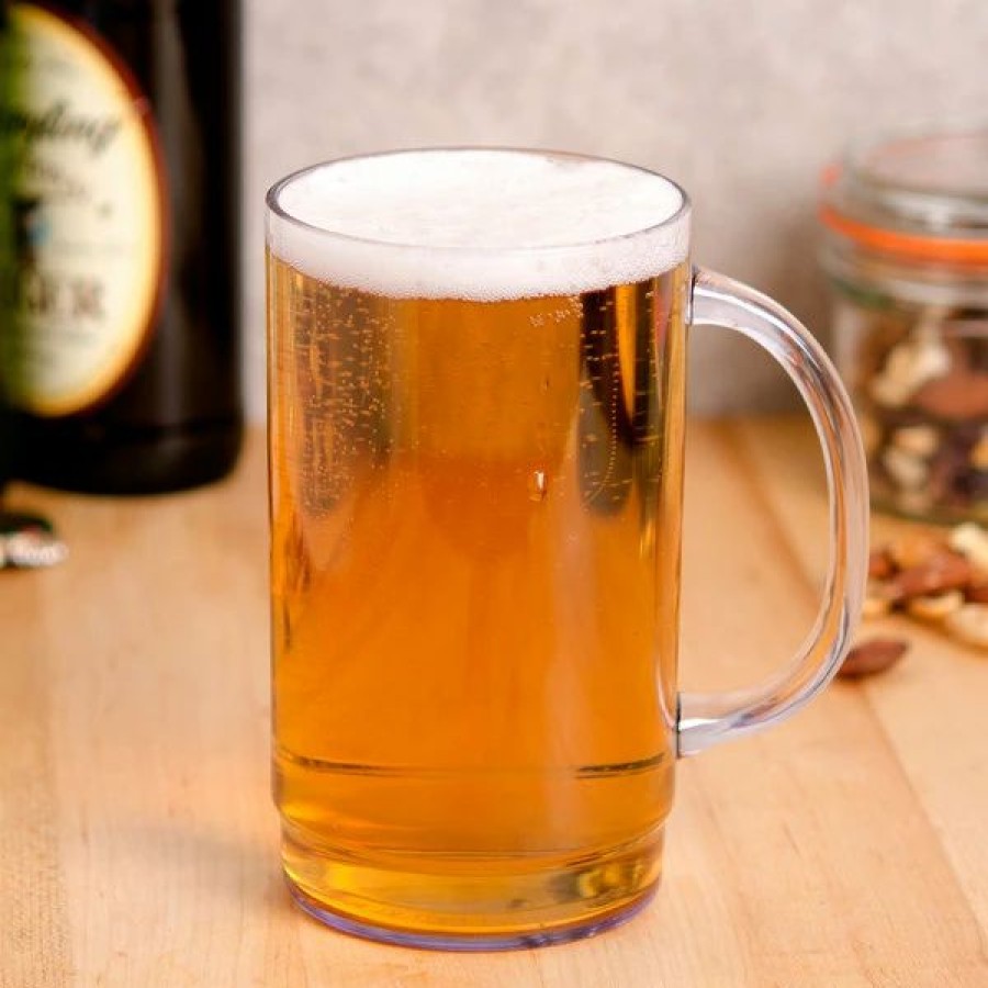 Reusable Plastic Beverageware * | Get Enterprises Get 00083-1-San-Cl 20 Oz. Customizable San Plastic Beer Mug 24/Case