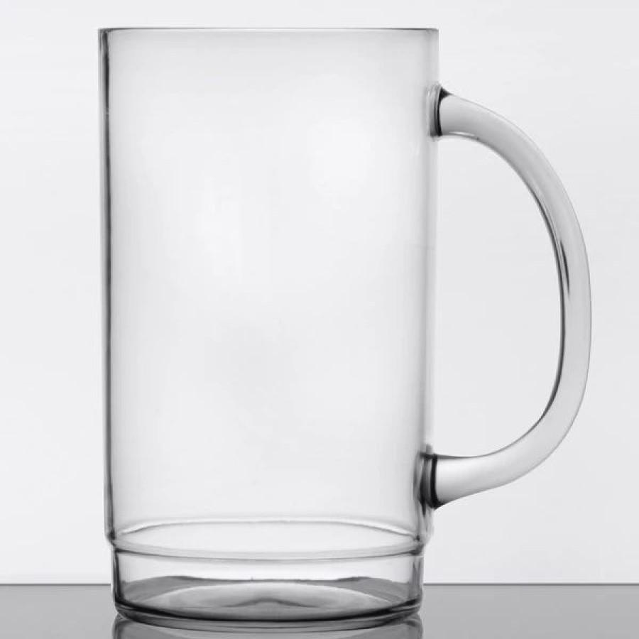 Reusable Plastic Beverageware * | Get Enterprises Get 00083-1-San-Cl 20 Oz. Customizable San Plastic Beer Mug 24/Case