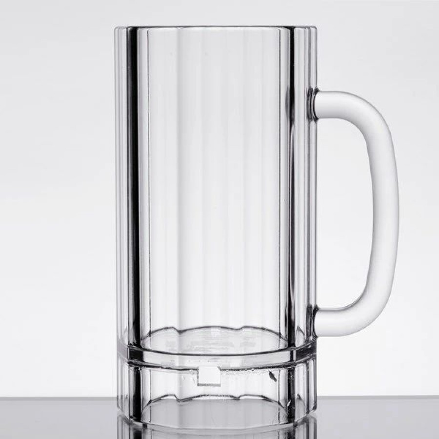 Reusable Plastic Beverageware * | Get Enterprises Get 00087-Pc-Cl 20 Oz. Customizable Plastic Beer Mug 12/Case