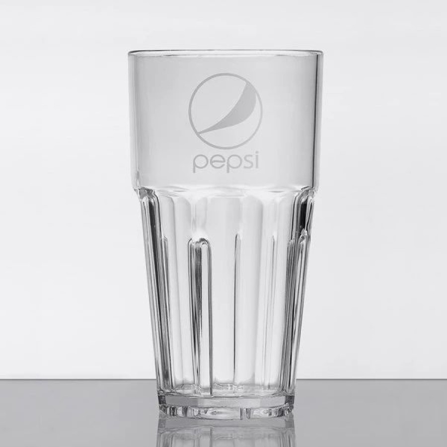 Reusable Plastic Beverageware * | Get Enterprises Get 9916-Cp Bahama 16 Oz. Clear Pepsi San Plastic Tumbler 72/Case