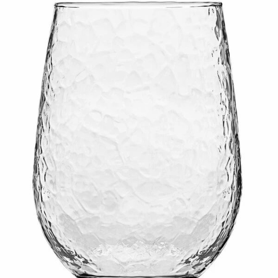 Glassware * | Libbey 17 Oz. Molten Hammered Stemless Wine Glass 12/Case