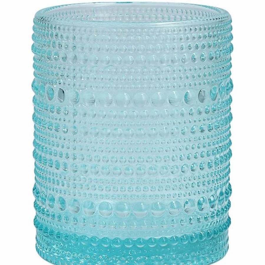 Novelty & Specialty Beverageware * | Fortessa Tableware Solutions Fortessa Jupiter 10 Oz. Pool Blue Rocks / Double Old Fashioned Glass 24/Case