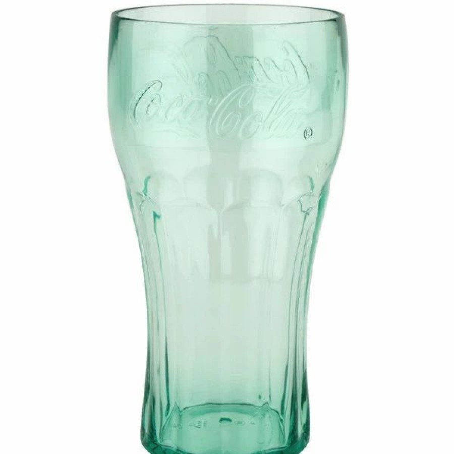 Reusable Plastic Beverageware * | Get Enterprises Get 1132-Jc Bell 32 Oz. Jade Coca-Cola San Plastic Soda Glass 72/Case