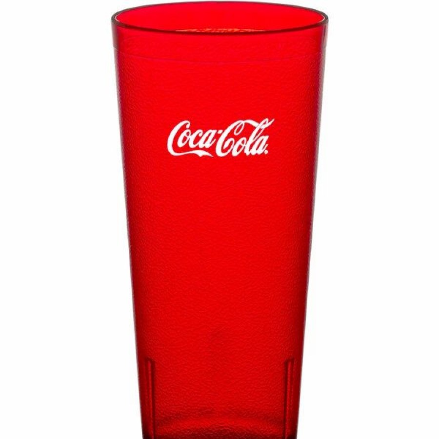 Reusable Plastic Beverageware * | Carlisle 5232-63550I Stackable 32 Oz. Ruby Coca-Cola San Plastic Tall Tumbler 72/Case