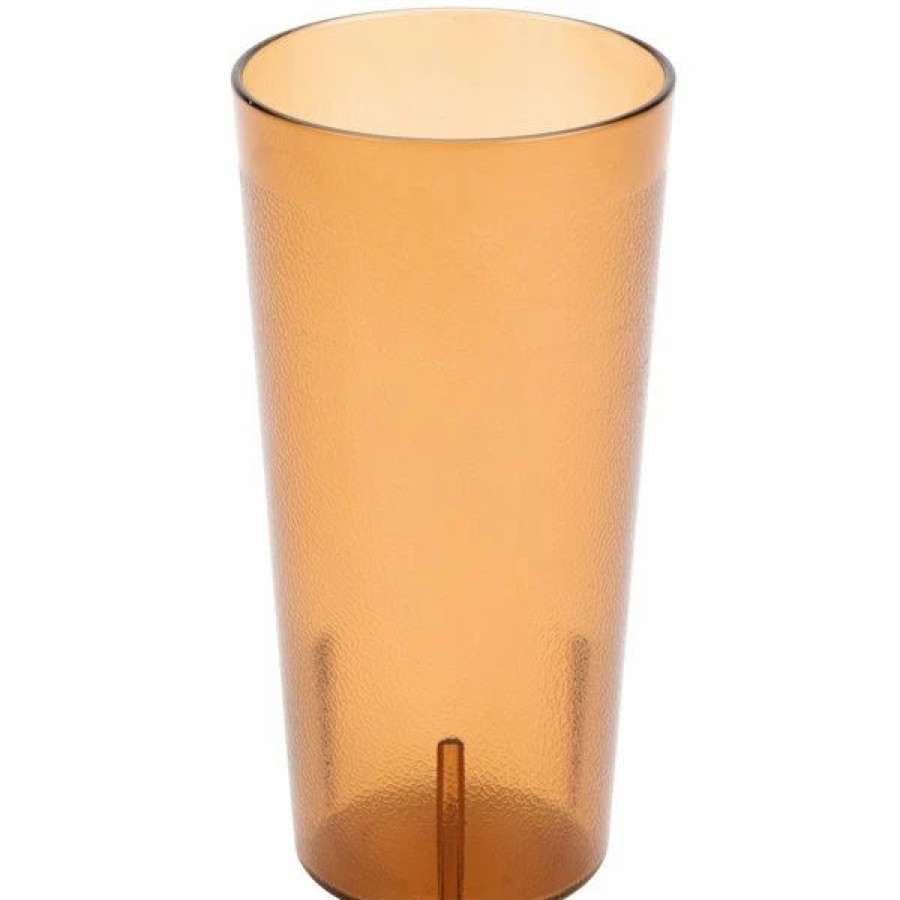 Reusable Plastic Beverageware * | Cambro 2000P2153 Colorware 22 Oz. Amber Customizable San Plastic Tumbler 24/Case