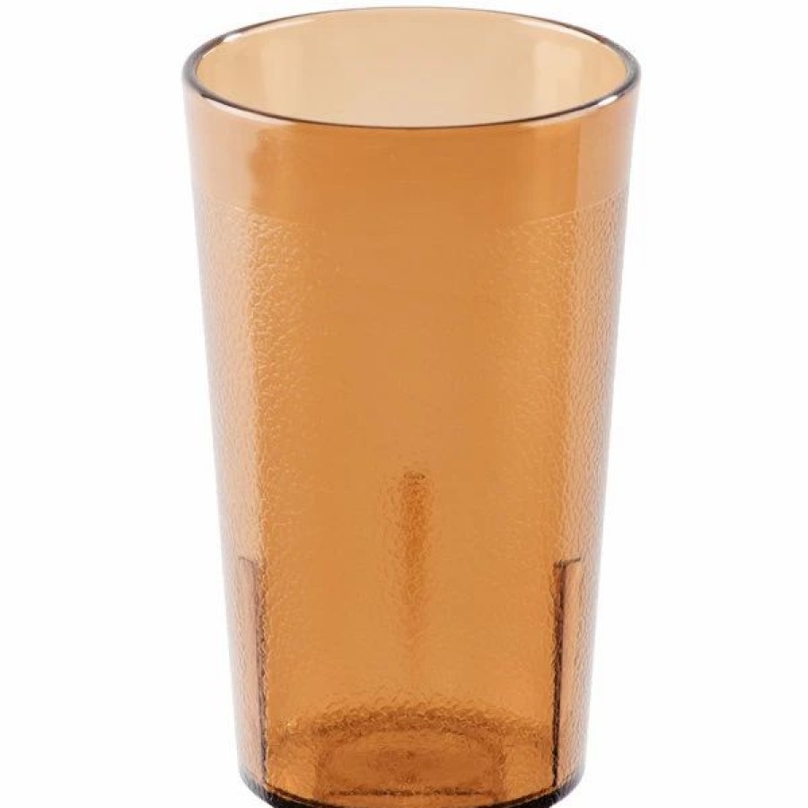 Reusable Plastic Beverageware * | Cambro 950P153 Colorware 9.8 Oz. Amber Customizable San Plastic Tumbler 72/Case