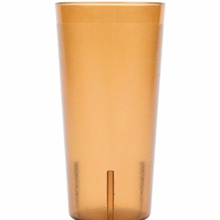 Reusable Plastic Beverageware * | Cambro 2000P153 Colorware 22 Oz. Amber Customizable San Plastic Tumbler 6/Pack