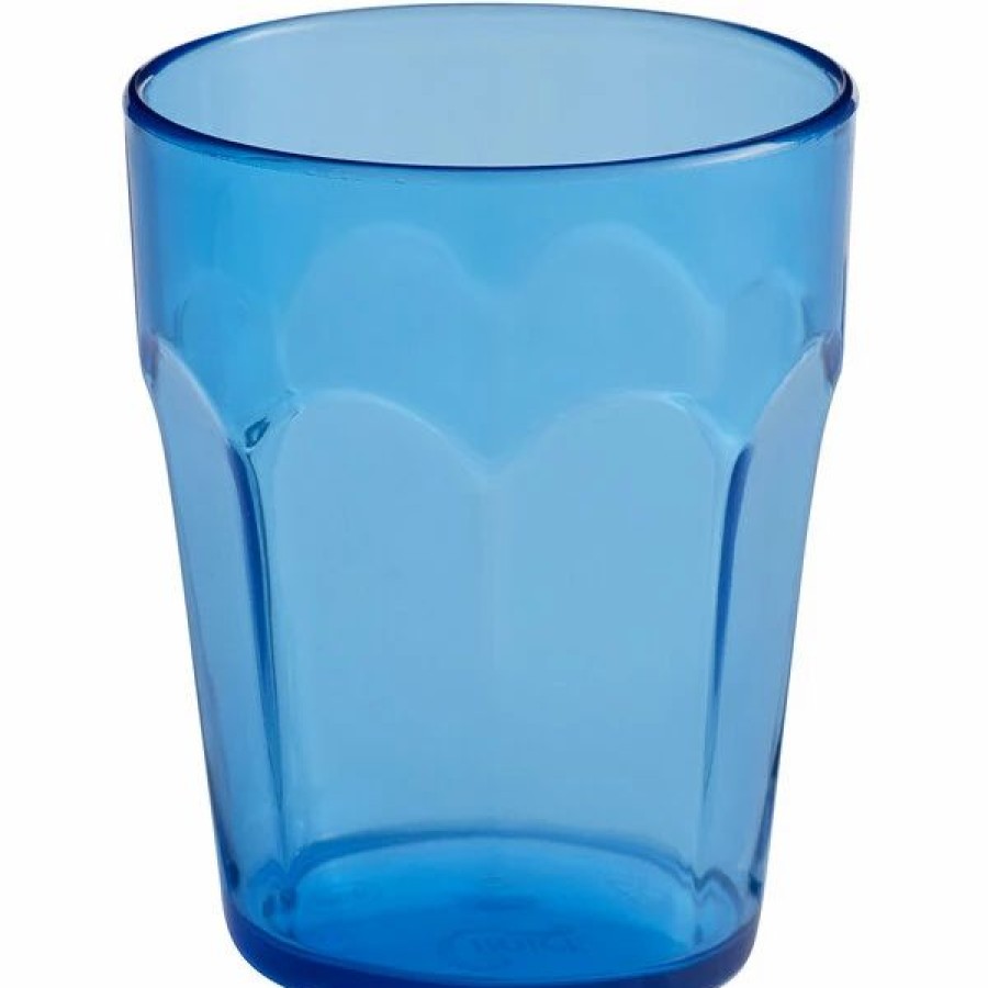 Reusable Plastic Beverageware * | Choice 8 Oz. Blue San Plastic Paneled Tumbler 12/Pack