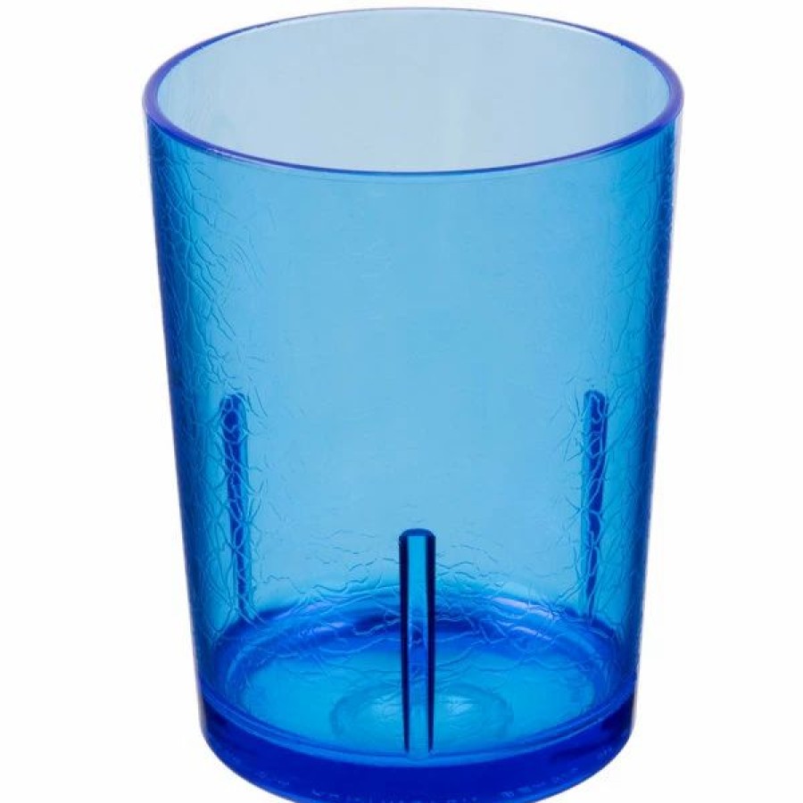 Reusable Plastic Beverageware * | Cambro D14608 Del Mar 14 Oz. Sapphire Blue Customizable San Plastic Tumbler 36/Case