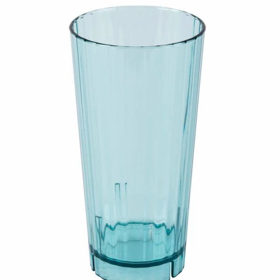 Reusable Plastic Beverageware * | Cambro Ht22Cw196 Camwear Huntington 22 Oz. Azure Blue Customizable Polycarbonate Tumbler 36/Case