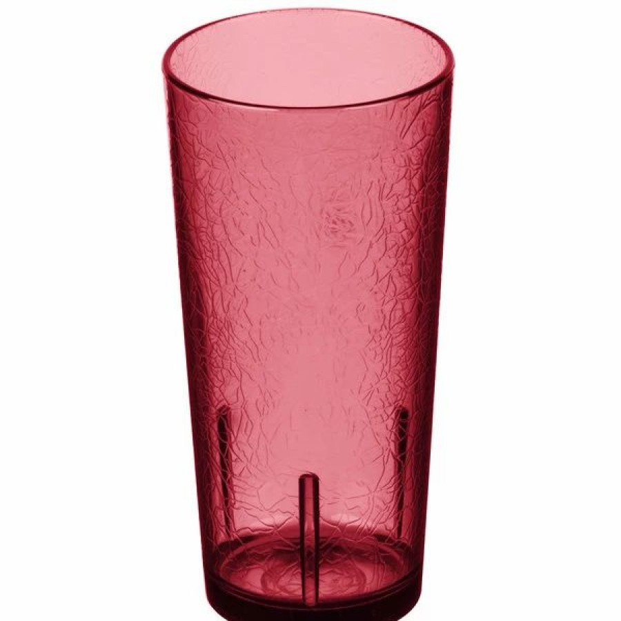 Reusable Plastic Beverageware * | Cambro D16156 Del Mar 16 Oz. Ruby Red Customizable San Plastic Tumbler 36/Case