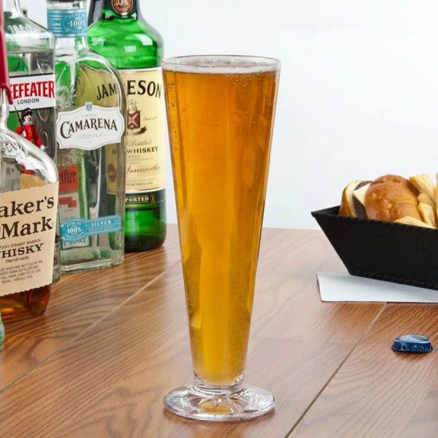 Reusable Plastic Beverageware * | Thunder Group Plthps013C 13 Oz. Plastic Footed Pilsner Glass