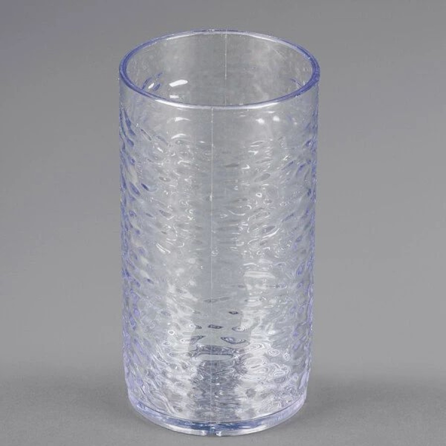 Reusable Plastic Beverageware * | Carlisle 551207 Pebble Optic 12 Oz. Clear San Plastic Tumbler 24/Case