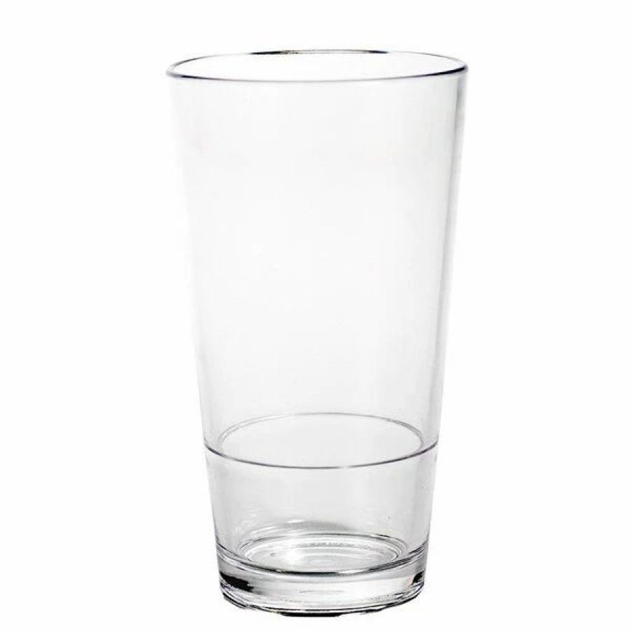 Reusable Plastic Beverageware * | Elite Global Solutions Dw3287Pc-Cl 16 Oz. Plastic Stackable Mixing / Pint Glass 24/Case