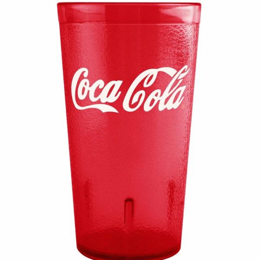 Reusable Plastic Beverageware * | Get Enterprises Get 6612-Rc 12 Oz. Red Coca-Cola San Plastic Pebbled Tumbler 72/Case