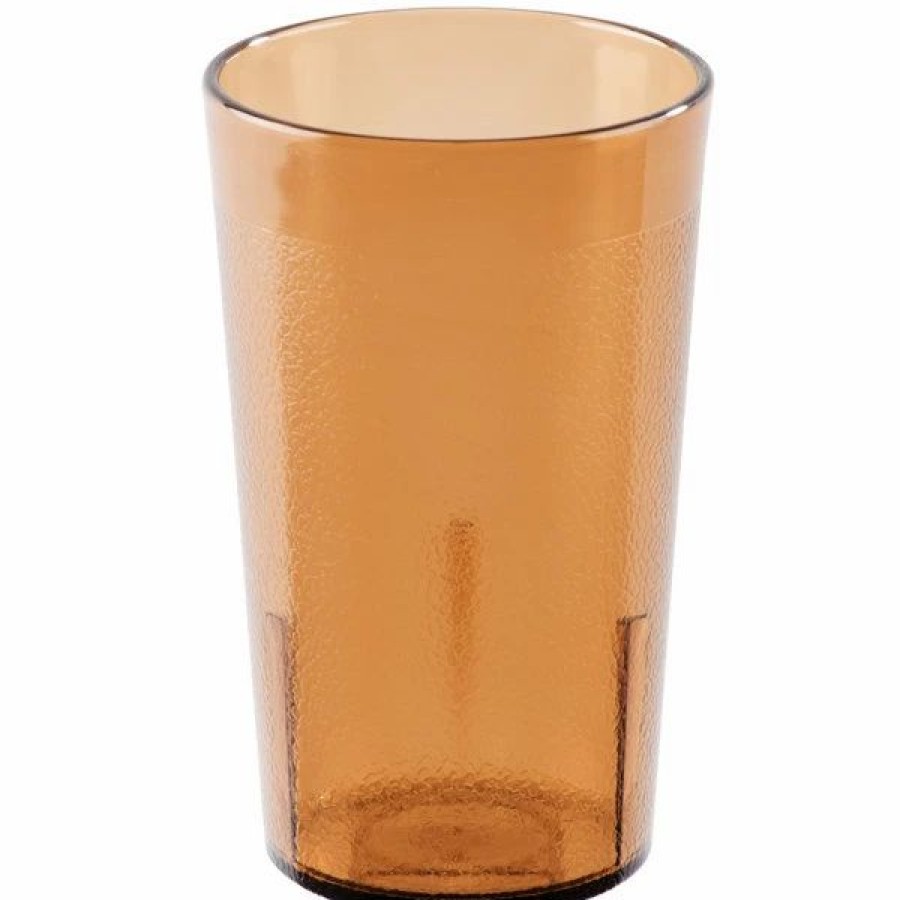 Reusable Plastic Beverageware * | Cambro 950P2153 Colorware 9.8 Oz. Amber Customizable San Plastic Tumbler 24/Case