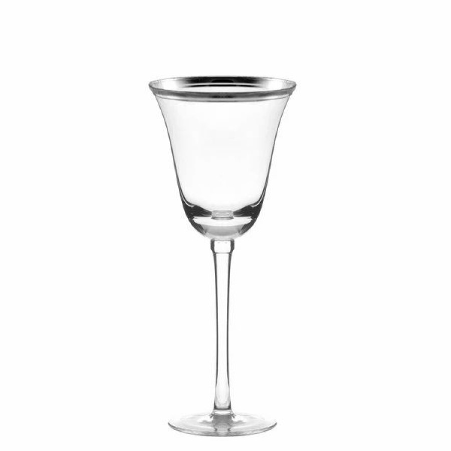 Glassware * | 10 Strawberry Street Windsor 8 Oz. Silver Band Red Wine Glass 4/Pack