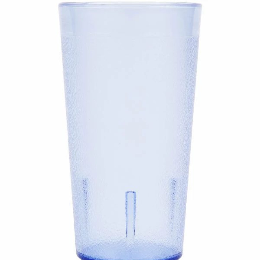 Reusable Plastic Beverageware * | Cambro 1200P401 Colorware 12.6 Oz. Slate Blue Customizable San Plastic Tumbler 6/Pack